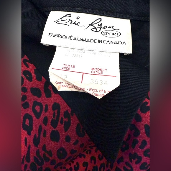 Vintage Eric Ryan Sport Red and Black Shirt Jacket with Geometric Patch Design - Picture 2 of 8